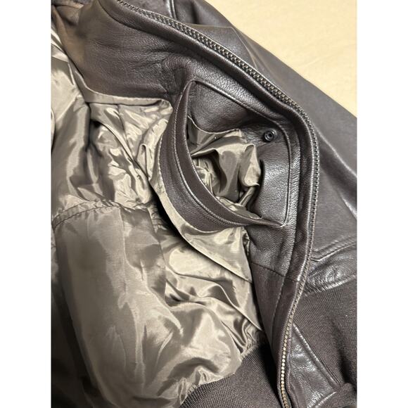 Vintage US Navy G-1 Flight Jacket Mens 52 Brown Leather Mouton Collar Bomber 80s - Picture 10 of 16